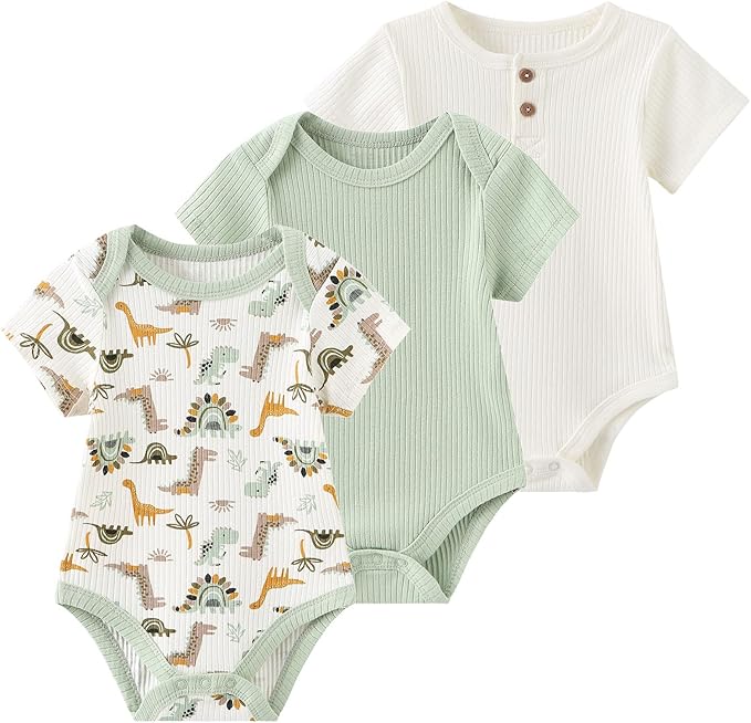 Baby Bodysuit Boy Girl Clothes Soft Newborn Infant Outfit Short Sleeve Romper