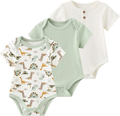 Baby Bodysuit Boy Girl Clothes Soft Newborn Infant Outfit Short Sleeve Romper