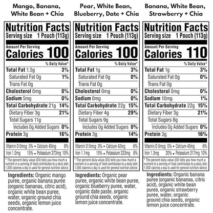 Plum Organics - 12+ Months Organic Baby Food Variety Pack - 3 Flavors - Non-GMO - Fruit & Veggie Blends On-The-Go Pouches for Baby and Toddler Meals - Quality Tested Ingredients - 4 oz (Pack Of 18)