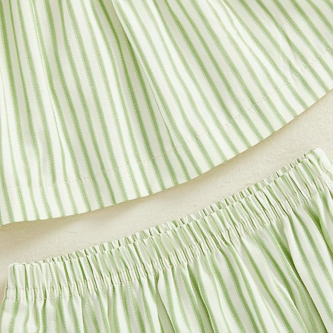 Mubineo Baby Girl Summer Clothes Cute Ruffle Tops Dress Shorts Outfits Set Infant Toddler Shrit Bloomers Princess Outfit