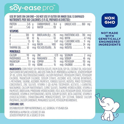 Good Start | Dr. Brown's Soy-ease Pro Baby Formula Powder, for Sensitive Tummies, Dairy Free and Lactose Free for Fussiness and Gas, Non-GMO, 20 Oz