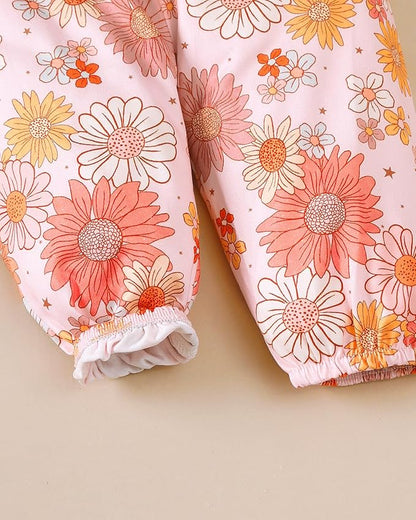 Jecson Newborn Baby Girl Clothes: Soft Cotton Infant Outfits Ruffles Sleeve Romper & Pants Set Cute Fall Home Outing 0-18M