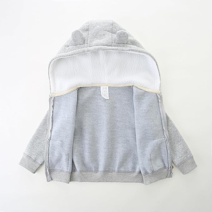 Baby Girls Boys Warm Adorable Hooded Zip Coat for Fall Spring Outerwear 3-24M Kids Jacket