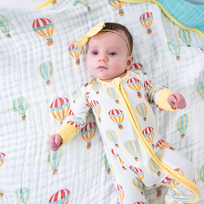 LollyBanks Baby Pajamas, 2-Way Zipper Infant Romper, 95% Viscose Made from Bamboo and 5% Spandex, Baby Sleepers