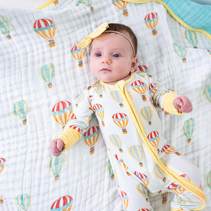 LollyBanks Baby Pajamas, 2-Way Zipper Infant Romper, 95% Viscose Made from Bamboo and 5% Spandex, Baby Sleepers