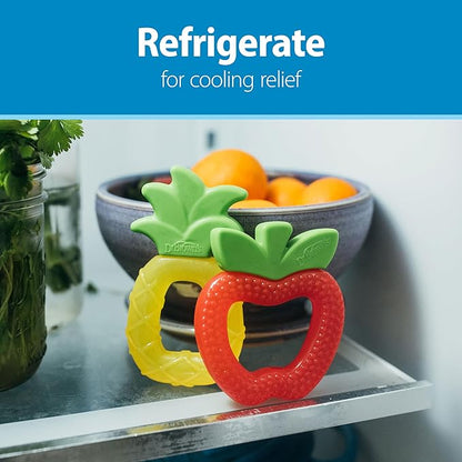 Dr. Brown's AquaCool Water-Filled Teether, Cooling Baby Teether Toy for Sore Gums, Apple Pineapple, BPA Free, 3m+, 2-Pack