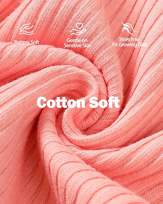 Jecson Newborn Baby Girl Clothes: Soft Cotton Infant Outfits Ruffles Sleeve Romper & Pants Set Cute Fall Home Outing 0-18M