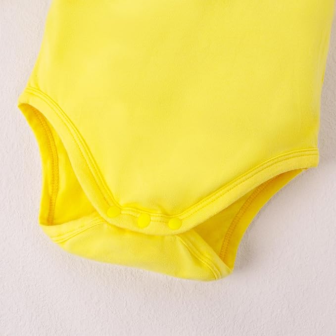 LYSMuch Baby Girls Ruffle Long Sleeve Bodysuit Infant Solid Color Top Jumpsuit Clothes