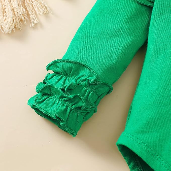 Baby Girl Solid Color Romper Infant Ruffle Sleeve Bodysuit One Piece Outfit Toddler Jumpsuit clothes