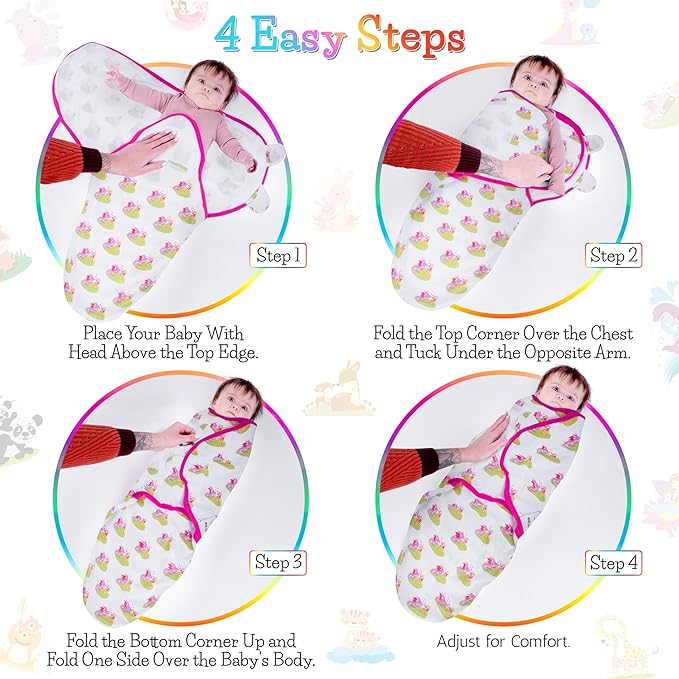 LilTike Swaddle - Mother & Baby Collection, Med/Lg, 2 Pack, Pegasus and Dragon, Cotton Baby Swaddles with Zipper, 3-6 Months, Swaddles for Newborns, Baby Sleep Sack, Baby Swaddle Blanket Wrap