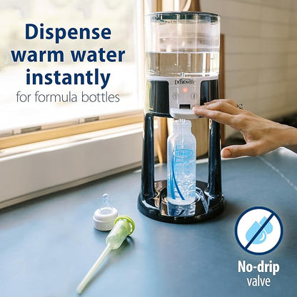 Dr. Brown's Insta-Prep Warm Water Dispenser to Instantly Prepare Baby’s Formula Bottle,Large Capacity Glass Tank with 3 Temperature Settings,Black