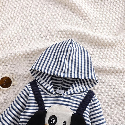 Baby Boy Clothes Newborn Hoodie Romper Fall Winter One-piece Outfit Infant Cute Cartoon Clothing Set 0-18 Months
