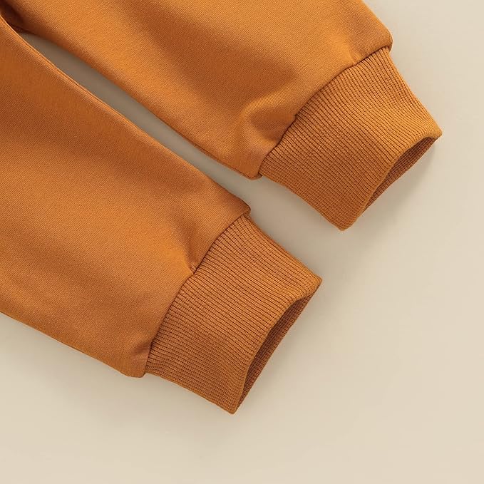 Murnouche Toddler Baby Boy Fall Winter Outfits Letter Crewneck Sweatshirt Casual Pants 2Pcs Clothes Set