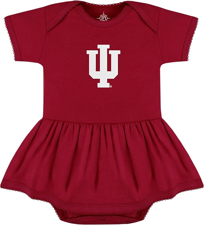 Creative Knitwear College Baby Picot Bodysuit Dress - Team Logo, Multiple Colors, for Baby Girls (0-24 Months)