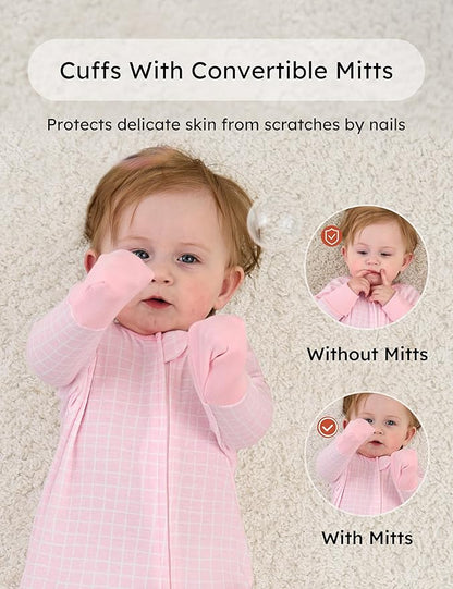 Yoofoss Baby Pajamas 100% Organic Cotton Baby Sleepers for Newborn 0-3 3-6 6-9 Months Boys Girl Clothes 3pcs Footed PJs