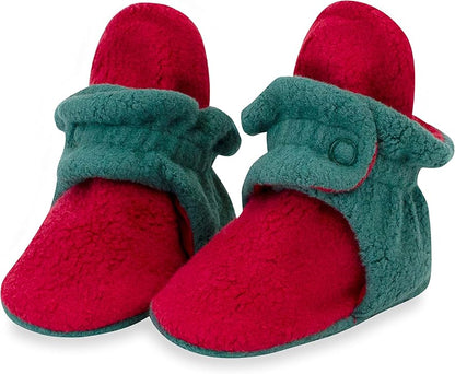 Zutano Unisex Fleece Baby Booties, Two Snap Closure, Newborn to 24 Months