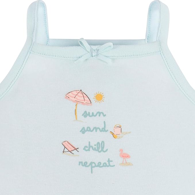 Gerber Baby Girls Multi-Pack Sleeveless Onesies Bodysuit