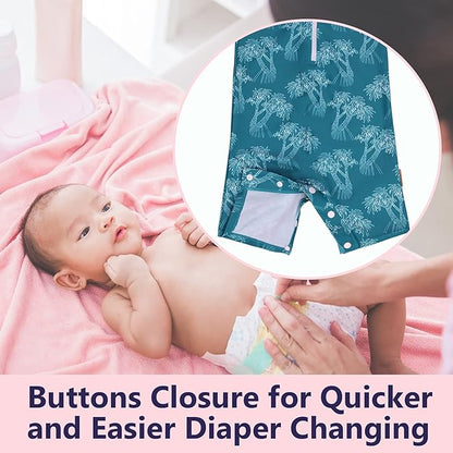 weVSwe Baby Toddler UPF 50+ Sun Protection Rash Guard Long Sleeve Swimsuit with Crotch Zipper