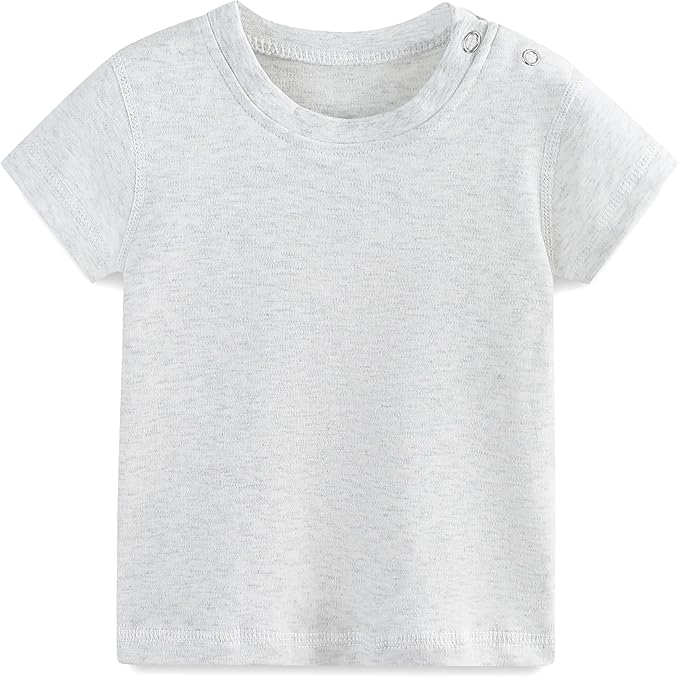 Baby Multicolor Short Sleeve T-Shirt Tee Summer Solid 100% Cotton Basic Clothes