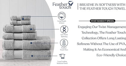 Delara Organic Cotton Luxuriously Plush Bath Towel 20 Piece Set|GOTS & Oeko-TEX Certified|Premium Hotel Quality Towels|Feather Touch Technology|650 GSM Long Staple|Soft, Quick Dry & Ultra-Absorbent