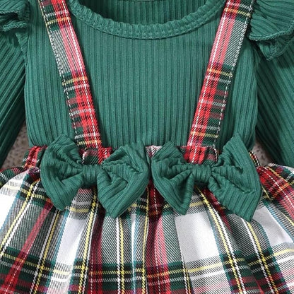 Unutiylo Preemie Newborn Baby Girl Clothes Romper Suspender Dress Fall Winter Outfits Ruffle Long Sleeve Jumpsuit