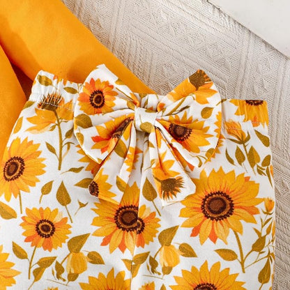 GDTOGRT Newborn Baby Girl Clothes Outfit Set Sweet Ruffle Romper, Pants and Headband 0 3 6 9 12 18 Months Infant Clothing