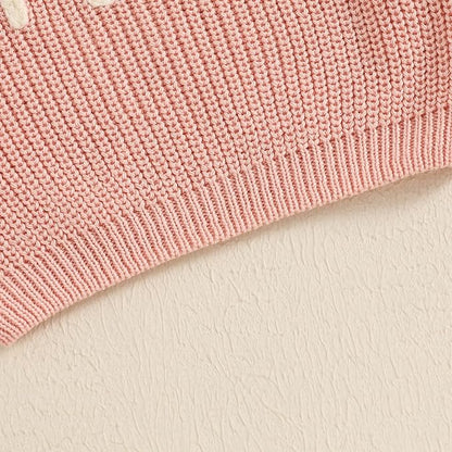 Mommy and Me Sweater Matching Family Outfit Long Sleeve Knit Sweater Pullover Mom and Baby Clothes