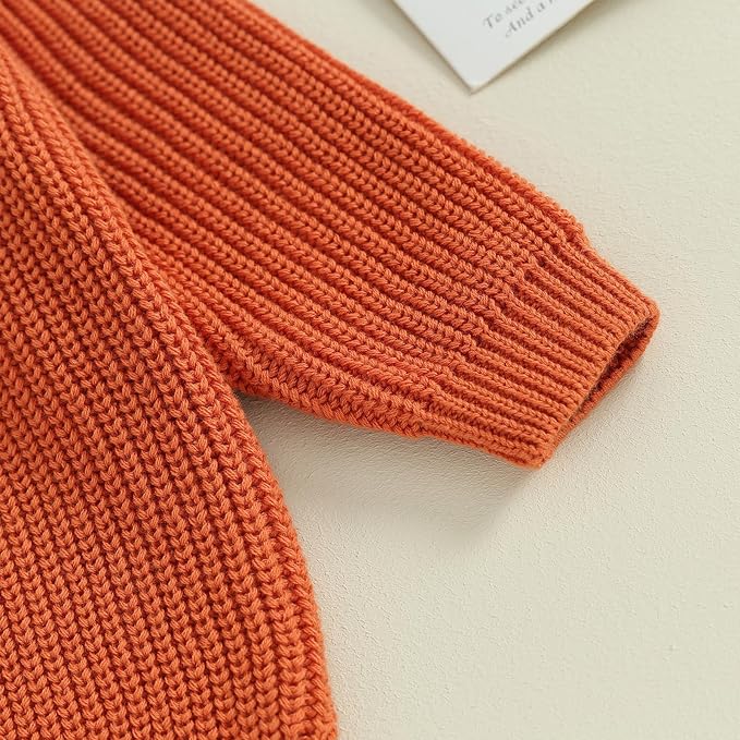 Newborn Baby Boy Girl Knit Sweater Long Sleeve Solid Winter Warm Sweatshirt Top Outfit Infant Toddler Fall Clothes