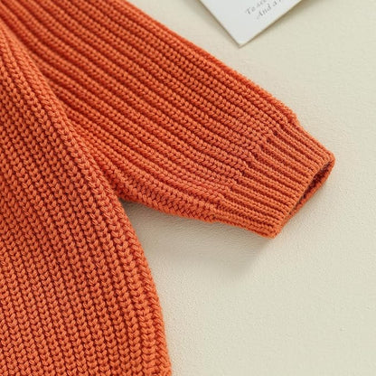 Newborn Baby Boy Girl Knit Sweater Long Sleeve Solid Winter Warm Sweatshirt Top Outfit Infant Toddler Fall Clothes