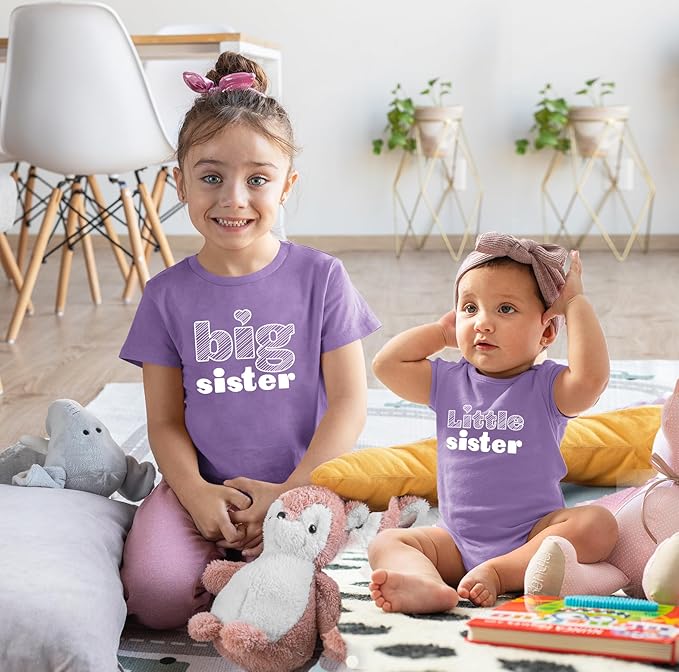 Unordinary Toddler Big Sister Little Sister Outfits Matching Shirts Sibling Gifts girls newborn baby set