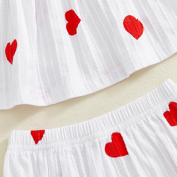 Mubineo Baby Girl Summer Clothes Cute Ruffle Tops Dress Shorts Outfits Set Infant Toddler Shrit Bloomers Princess Outfit