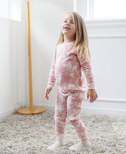 VAENAIT BABY 12M-12Y Toddler Kids Boys Girls 100% Cotton Marbling Tiedye Sung Fit Sleepwear Pajamas 2pcs Pjs Set