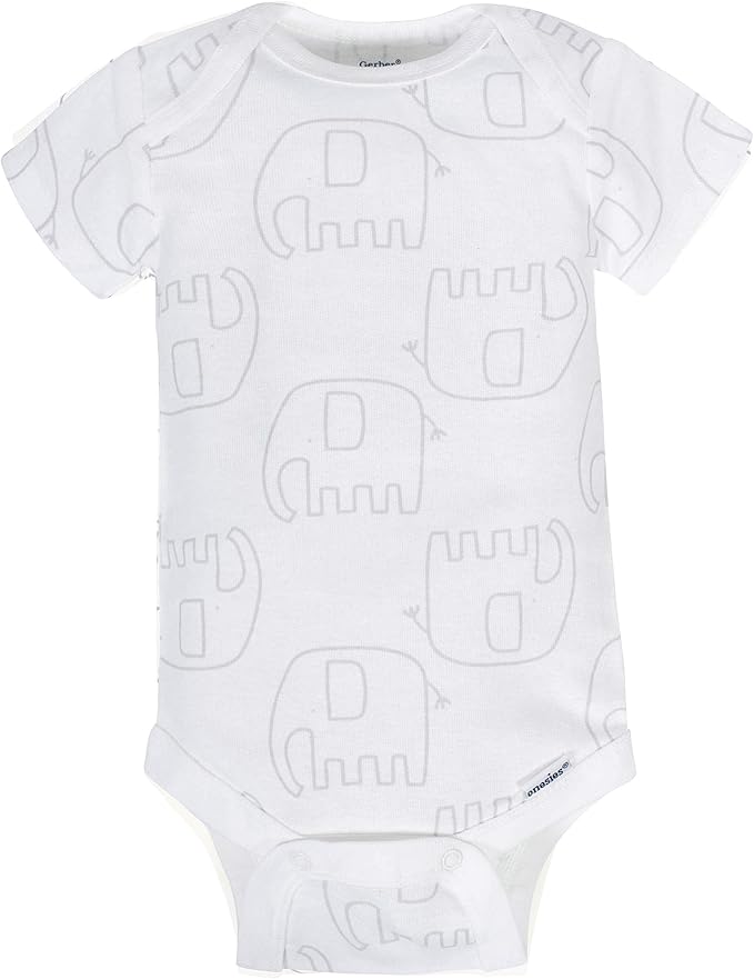 Gerber unisex-baby 8-pack Short Sleeve Onesies Bodysuits