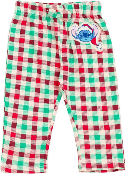 Disney Christmas Baby Girls Bodysuit, Pants and Headband 3 Piece Outfit Set Newborn to Infant Sizes (Newborn - 24 Months)