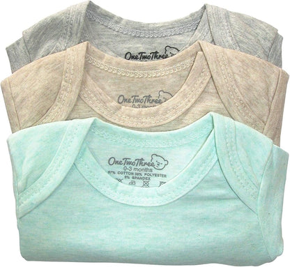 123 Bear Baby Cotton Spandex Long-Sleeve bodysuits unisex boy girl