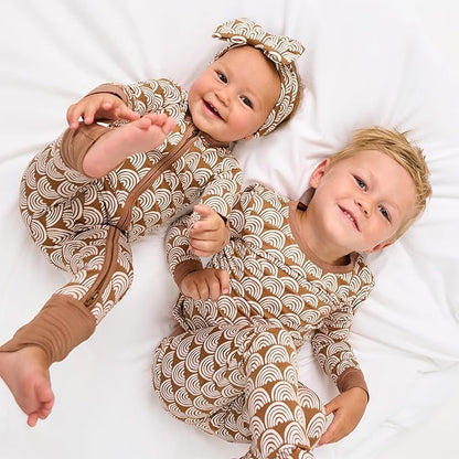 Little Sleepies Two-Piece Pajama Set for Boys & Girls, Soft Viscose from Bamboo Toddler Pajamas for Kids, Family Matching PJs