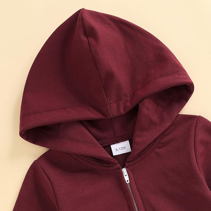 BemeyourBBs Newborn Baby Boy Clothes Color Block Long Sleeve Zipper Hooded Romper with Pocket Fall Winter One Piece Outfits