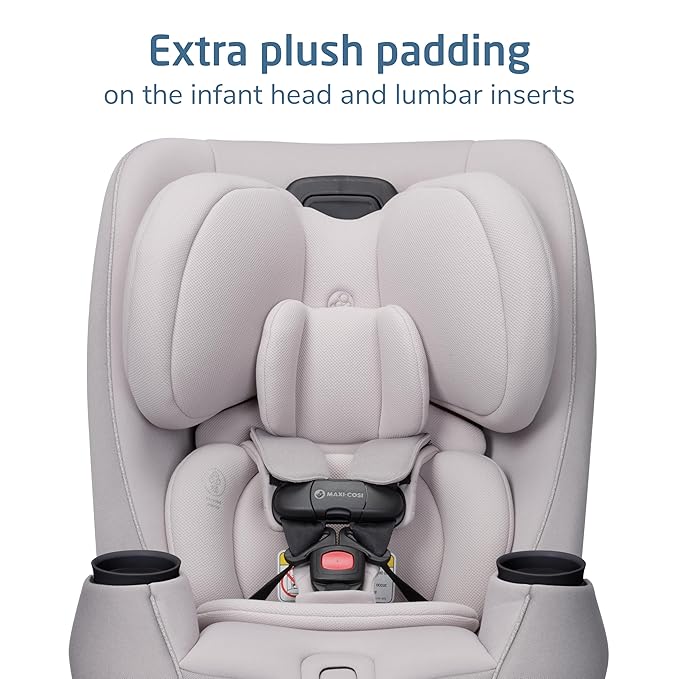 Maxi-COSI Pria Max 3-in-1 Convertible Car Seat, Infant to Toddler Car Seat, ClipQuick Magnetic Chest Clip, Quick-Install Latch, Machine-Washable Cover, 5-100 lbs, Oyster Shell