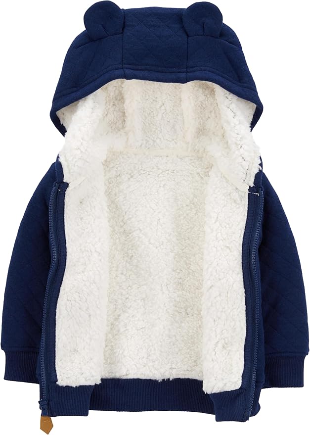 Simple Joys by Carter's Baby Hooded Sweater Jacket with Sherpa Lining