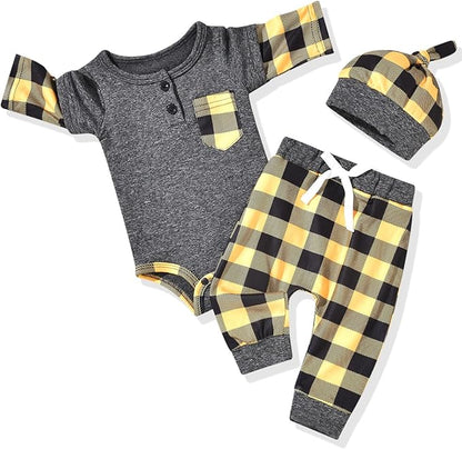 Aalizzwell Newborn Infant Baby Boys Fall Winter Outfit