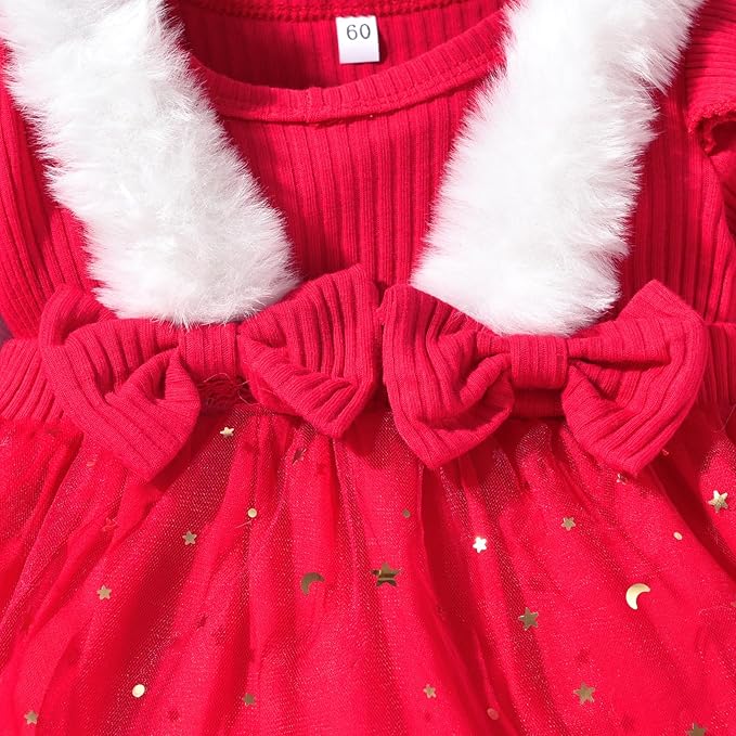 Unutiylo Preemie Newborn Baby Girl Clothes Romper Suspender Dress Fall Winter Outfits Ruffle Long Sleeve Jumpsuit