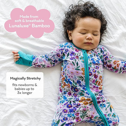 Little Sleepies Pajamas for Baby Boys & Girls, Viscose from Bamboo Baby Pajamas, Preemie & Newborn Sleepers, 2-Way Zipper PJs