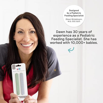 ezpz Mini Utensils - 12 Months+ (Fork & Spoon in Blue) - 100% BPA Free Fork and Spoon - Toddler Utensils - Designed by a Pediatric Feeding Specialist