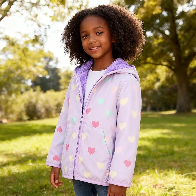 Feidoog Toddler Fleece Jacket Baby Boys Girls Hooded Zipper Long Sleeve Thick Warm Outerwear