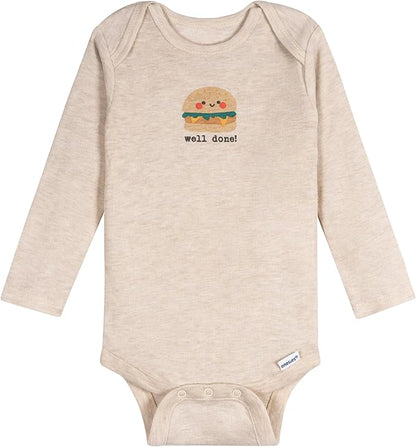 Onesies Brand, Unisex Baby, 6-Pack Long Sleeve Bodysuits