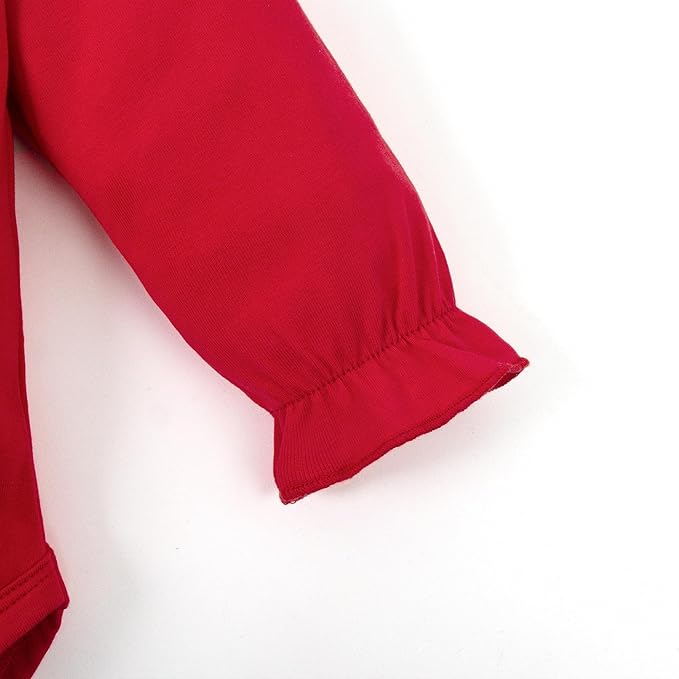 Magic Park 0-24M Infant Girl Peter Pan Collar Romper Baby Long Sleeve Bodysuit Girls Ruffle Jumpsuit Casual Winter Tops