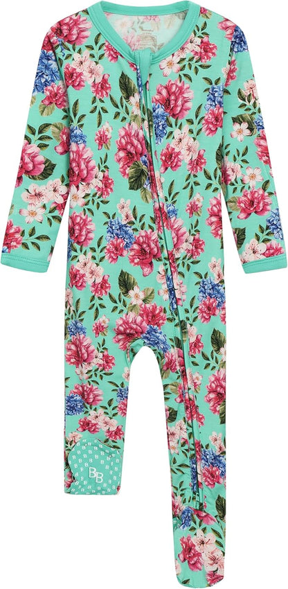 Baby Footie Romper Pajamas Unisex Newborn Infant Pjs Soft Rompers Viscose from Bamboo Sleepwear