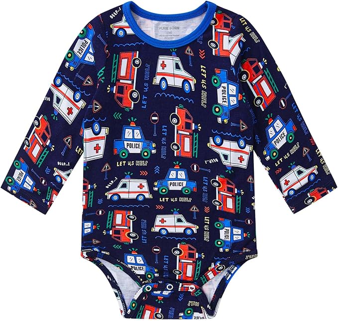 pureborn Baby Boys Girls Bodysuit Super Soft Cotton Romper 0-24 Months