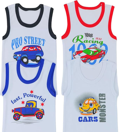 ToBeInStyle Boy's Pack of 4 Tank Tops