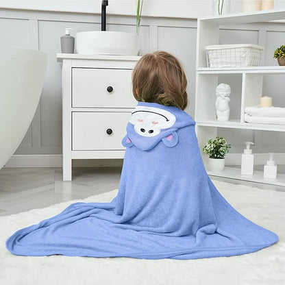 HIPHOP PANDA Hooded Towel - Rayon Made from Bamboo, Bath Towel with Bear Ears for Newborn, Babie, Toddler, Infant - Absorbent Large Baby Towel - Gorilla, 30 x 30 Inch